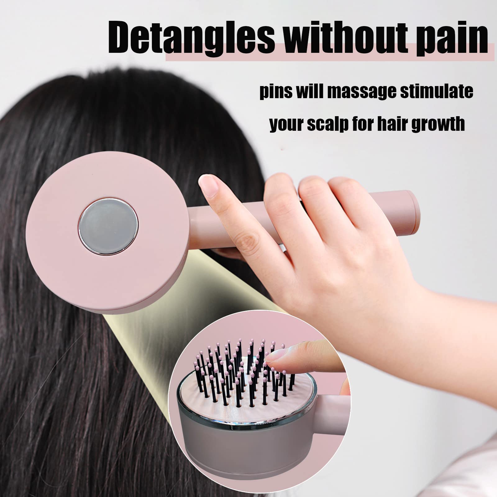 One-key Self-cleaning Hair Brush