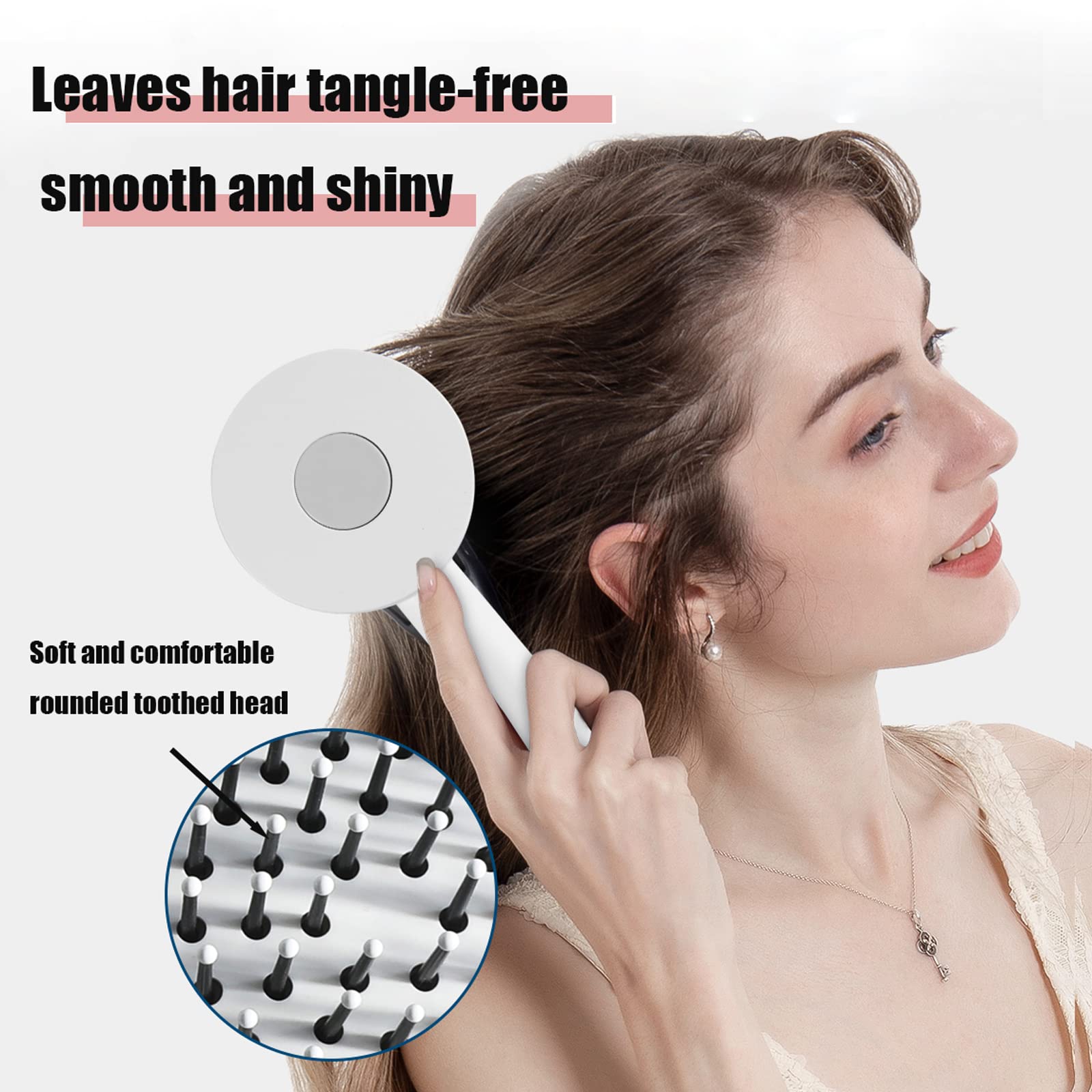 One-key Self-cleaning Hair Brush