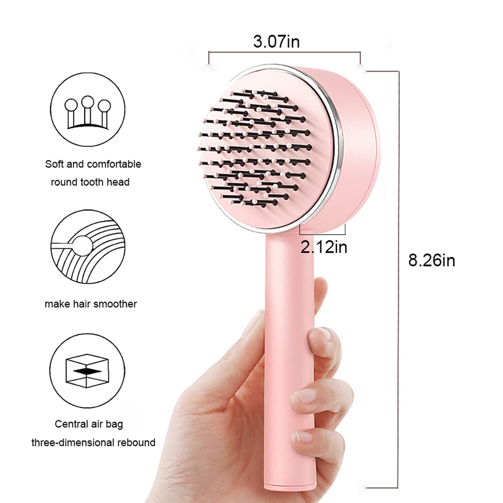 One-key Self-cleaning Hair Brush
