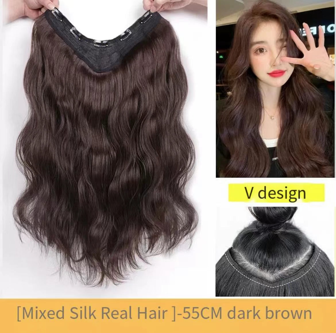 Women's Curly Long Wig Piece