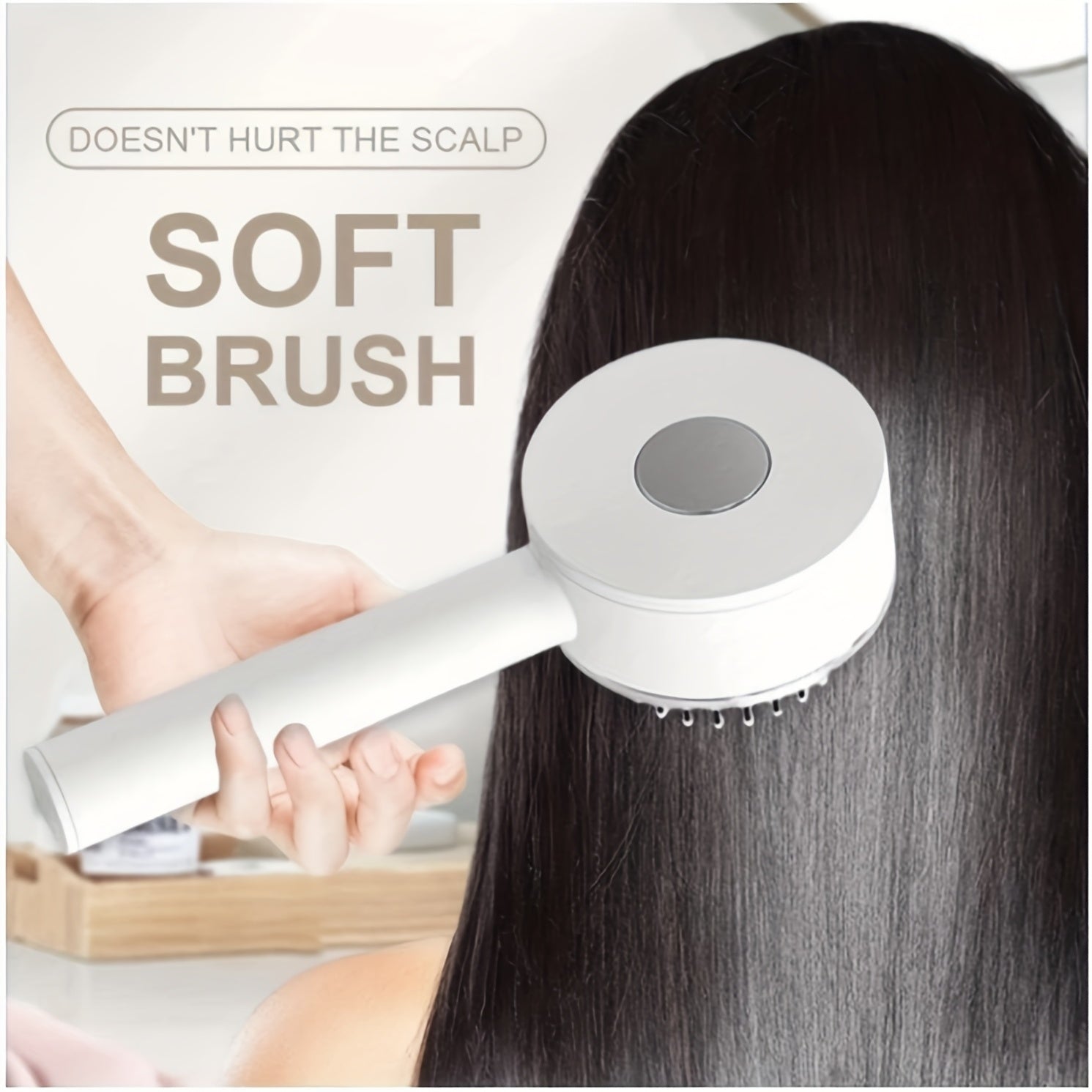 One-key Self-cleaning Hair Brush